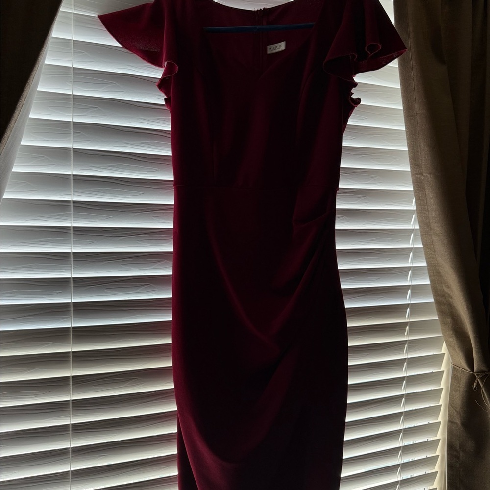 Elegant Burgundy Dress